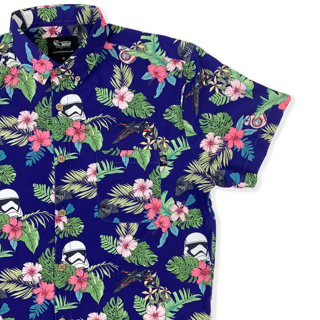 Star Wars At At Walker Hawaiian Shirt, Spaceships Palm Tree Hawaii